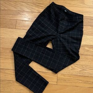 Sanctuary Black Plaid Pull-On Stretch Leggings / Pants w/ pockets - Excellent!